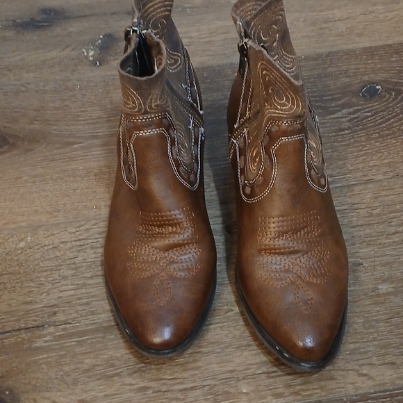 Coolway Brown Leather Boots Size 7 - Picture 2 of 9